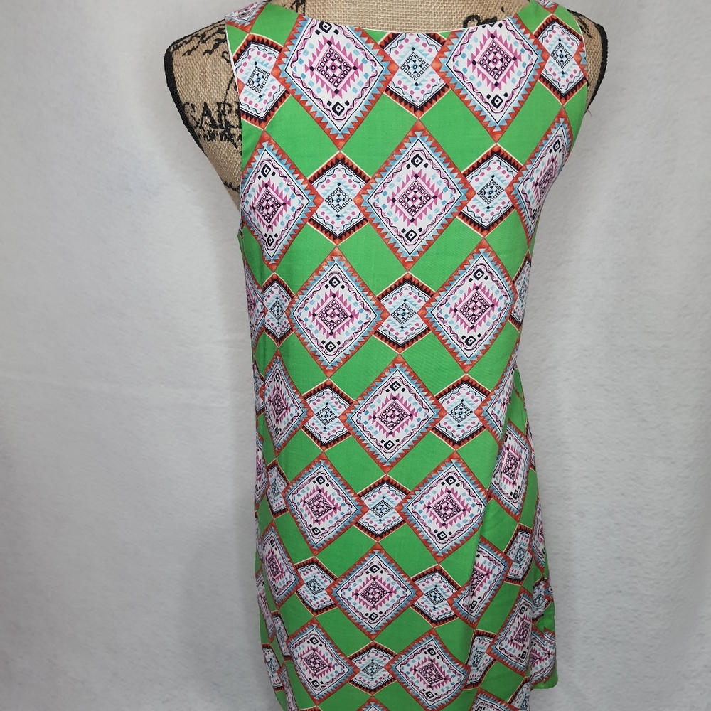 Women's Newbury Kustom Pattern Slip Dress Small - Picture 3 of 6